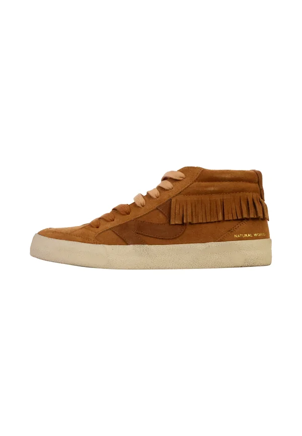 High-top trainers - camel