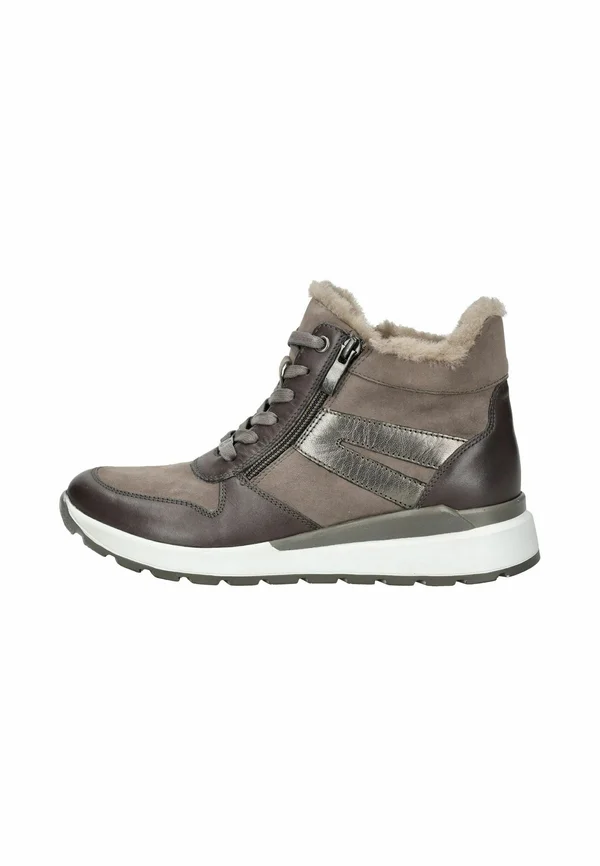 High-top trainers - taupe comb