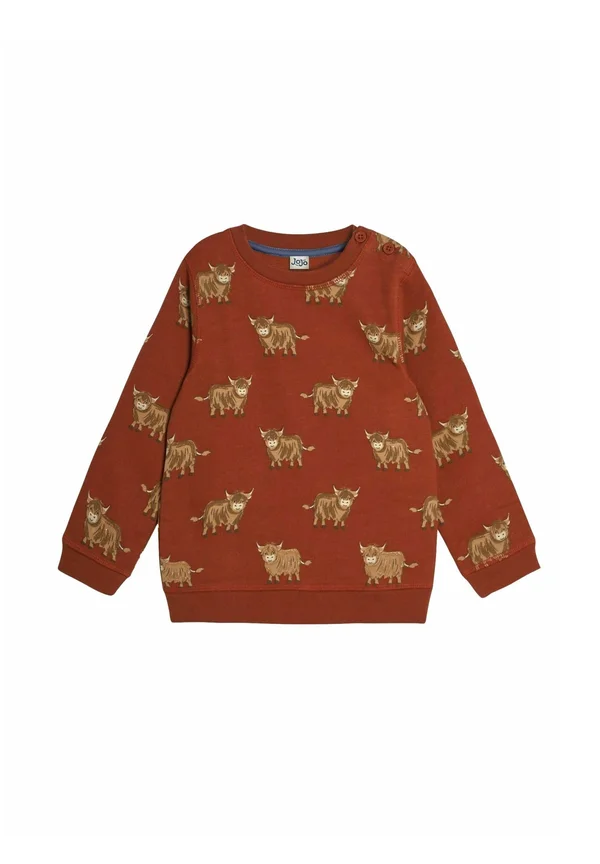 HIGHLAND COW PRINT REGULAR FIT - Sweatshirt - rust