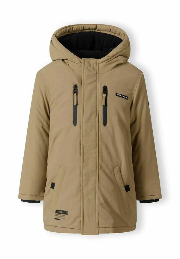 HODDED PARKA WITH WARM LINING - Parka - stone