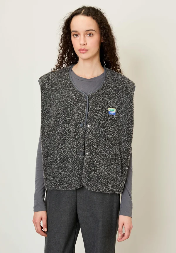 HOKTOWN - Waistcoat - anthracite chine