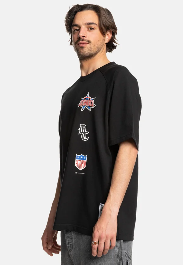 HOMEBASE - Print T-shirt - kvj black