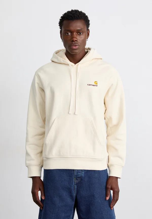 HOODED AMERICAN SCRIPT  - Hoodie - natural
