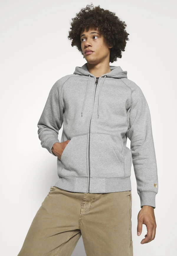 HOODED CHASE JACKET - Zip-up sweatshirt - grey