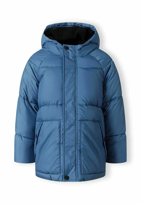 HOODED PUFFER WITH POCKETS - Winter jacket - blue