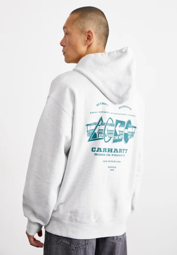 HOODED RUNAWAY  - Zip-up sweatshirt - ash heather/malachite