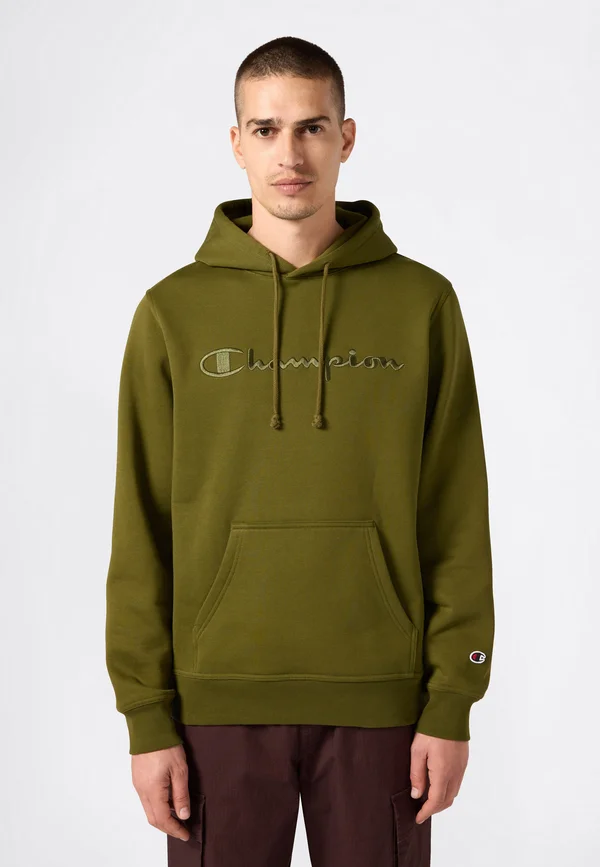 HOODED SCRIPT SHOP - Hoodie - khaki