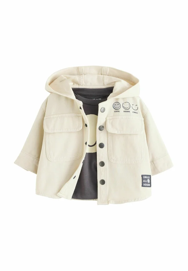 HOODED SET - Print T-shirt - ecru