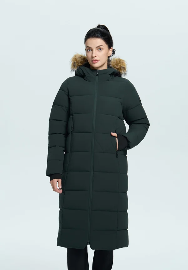 HOODED - Winter coat - dunkel grün