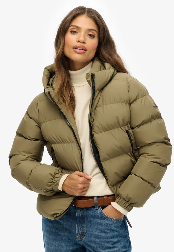 HOODED  - Winter jacket - khaki