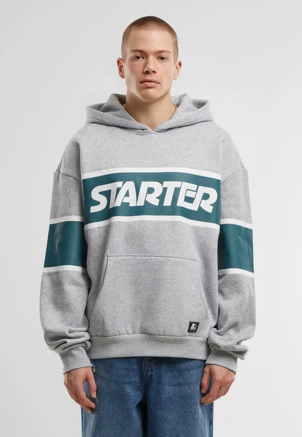Hoodie - heathergrey teal