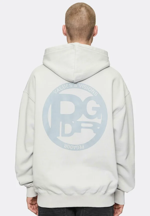 Hoodie - washed clear grey