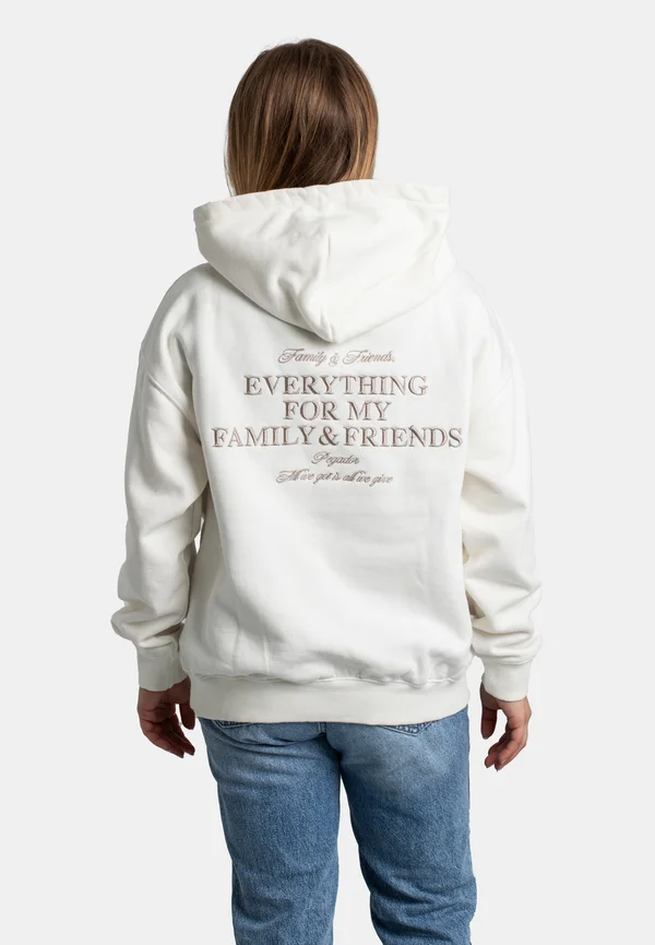 Hoodie - washed warm white