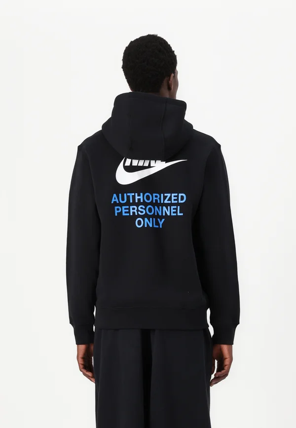 HOODIE - Zip-up sweatshirt - black/white