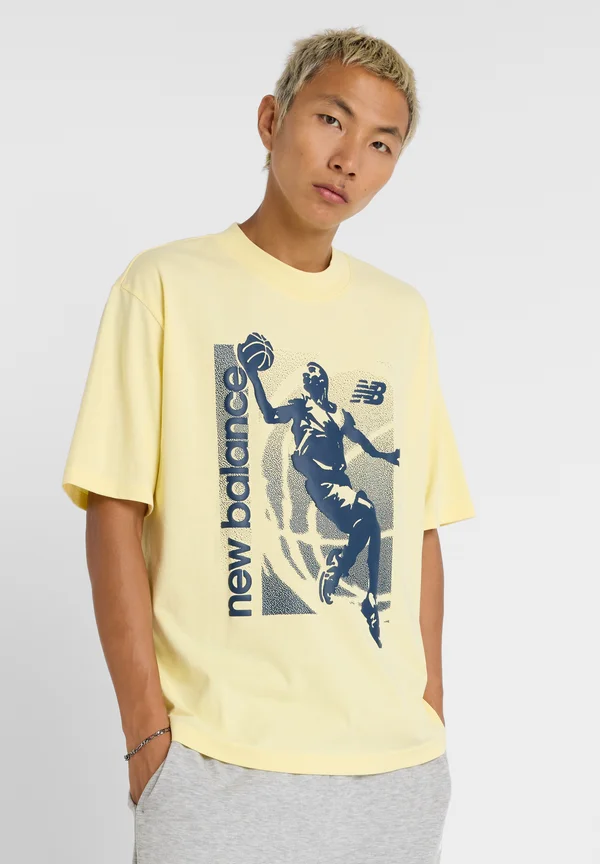 HOOPS GRAPHIC VINTAGE - Print T-shirt - yellow