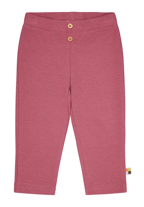 HOSE IN WAFFEL-OPTIK - Trousers - rouge