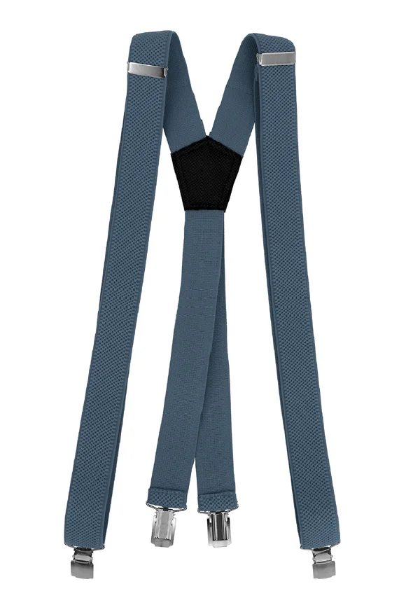 HOSENTRÄGER 3CM BREITE X-FORM VERSTELLBARE LÄNGE MIT CLIPVERSCHLUSS - Belt business - hellblau