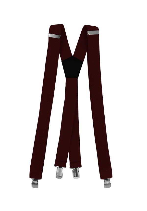 HOSENTRÄGER 3CM BREITE X-FORM VERSTELLBARE LÄNGE MIT CLIPVERSCHLUSS - Belt business - brombeere