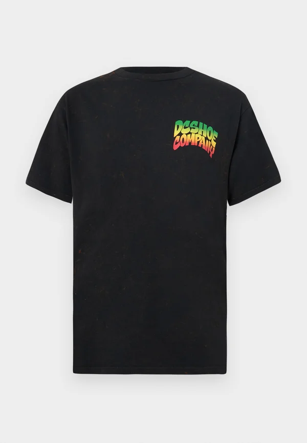 HOT BOX UNISEX - Print T-shirt - black rain wash
