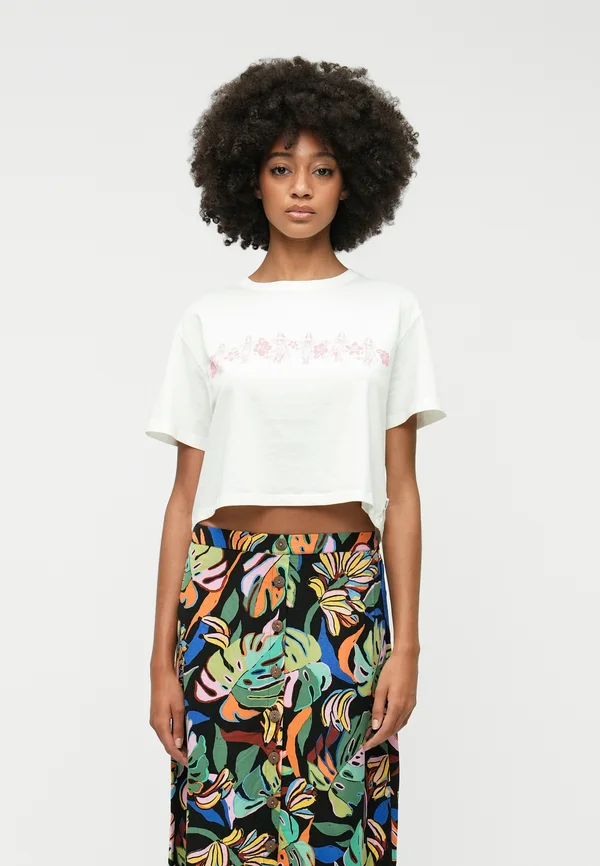 HULA CROP TEE - Print T-shirt - bone