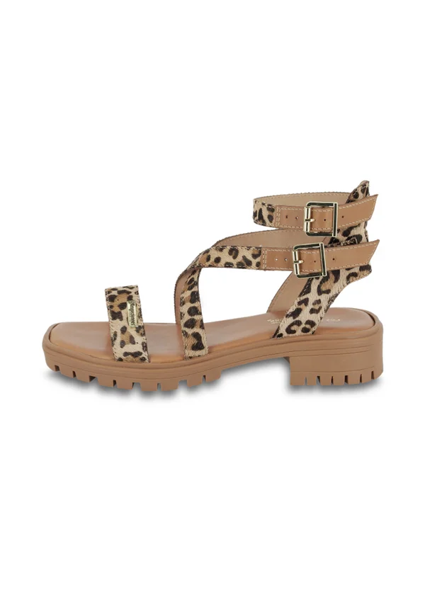 HURSULAPO - Platform sandals - leopard