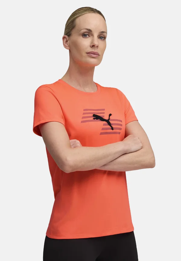 HYROX GRAPHIC - Print T-shirt - glowing red