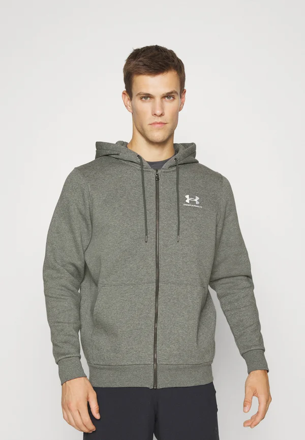 ICON FLEECE - Zip-up sweatshirt - pitch gray medium heather/white