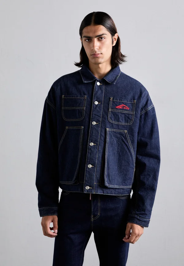 ICON UTILITY DENIM JACKET - Denim jacket - navy blue