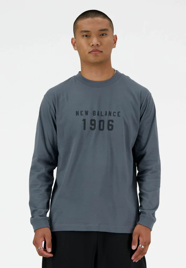 ICONIC COLLEGIATE GRAPHIC - Long sleeved top - graphite