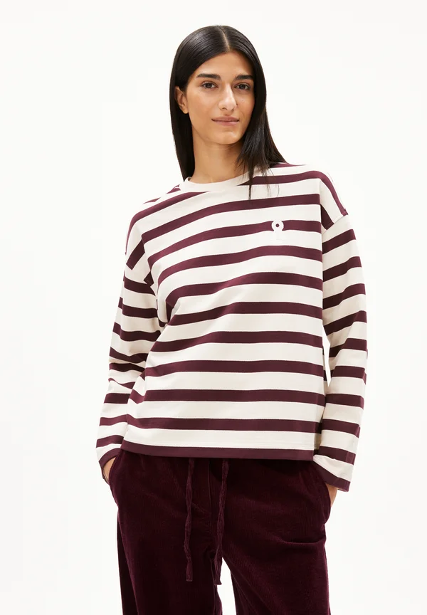 ICONIC Å FRANKAA BOLD - Long sleeved top - undyed-dark cranberry