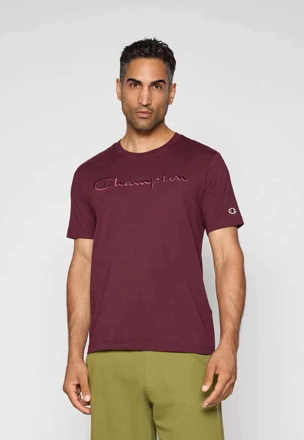 ICONS TONAL CREWNECK WITH LARGE LOGO - Print T-shirt - bordeaux