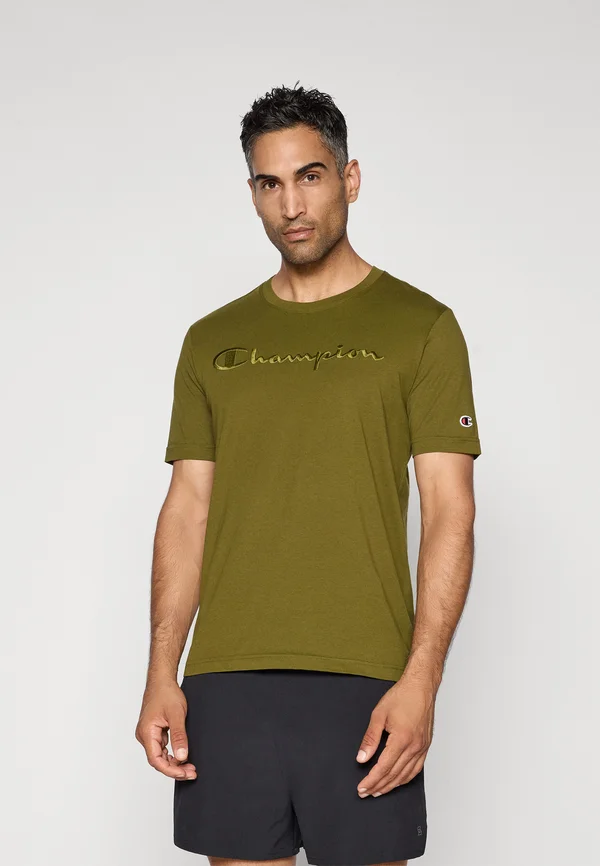 ICONS TONAL CREWNECK WITH LARGE LOGO - Print T-shirt - khaki