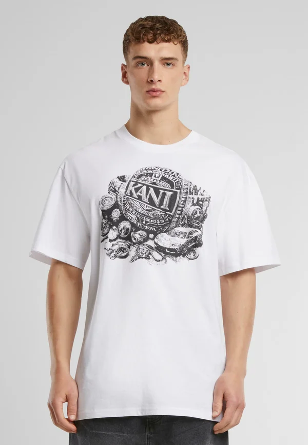 ICY WATCH TEE - Print T-shirt - white