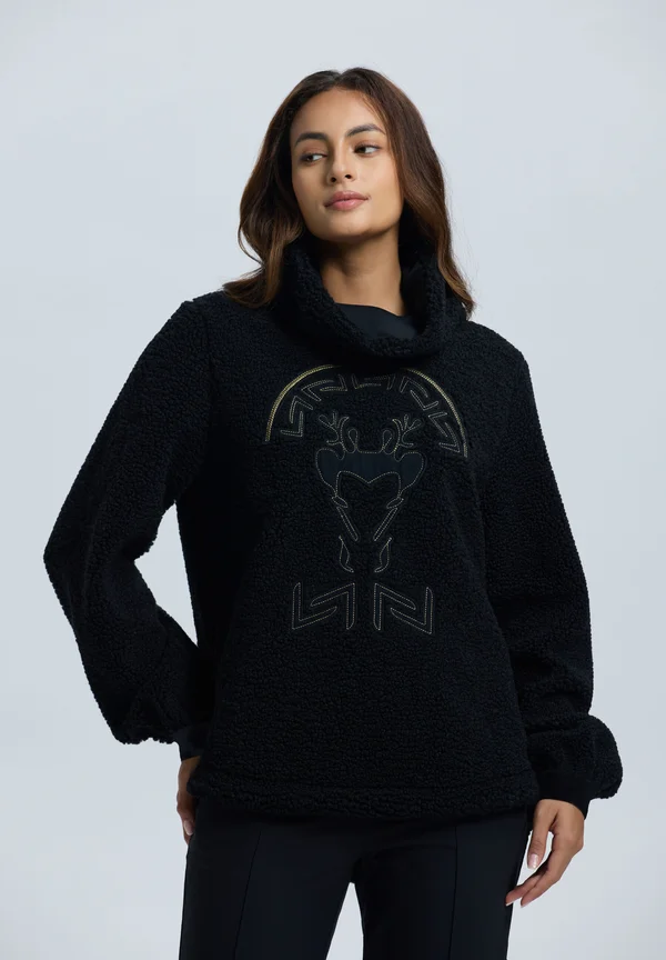 IINATTI - Fleece jumper - schwarz