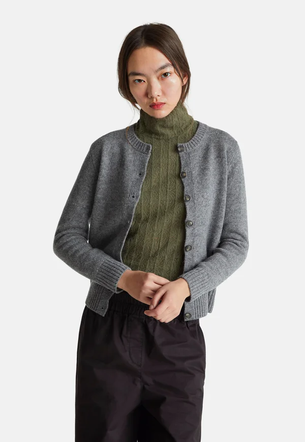 IN PURE SHETLAND - Cardigan - grey