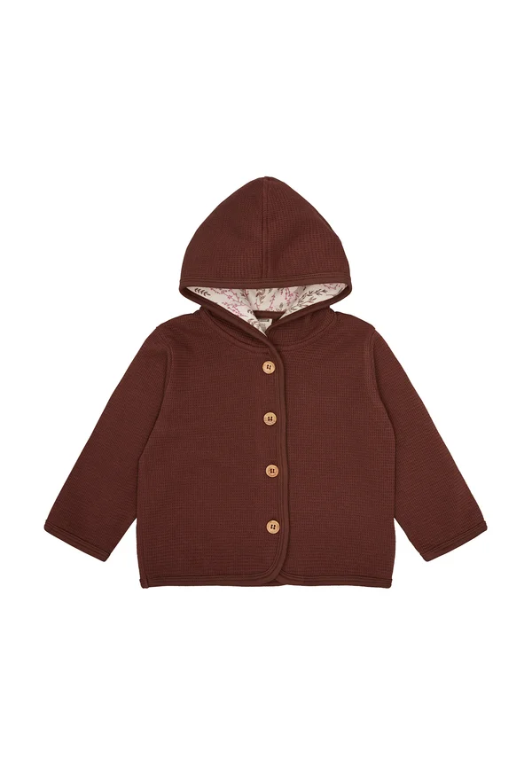 IN WAFFELOPTIK - Cardigan - wood