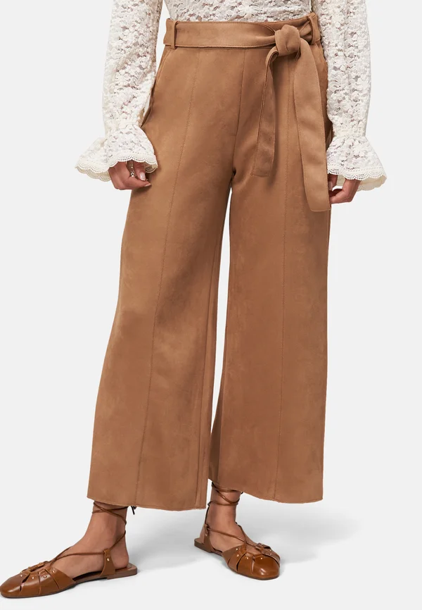 IN WILDLEDEROPTIK - Trousers - cinnamon swirl