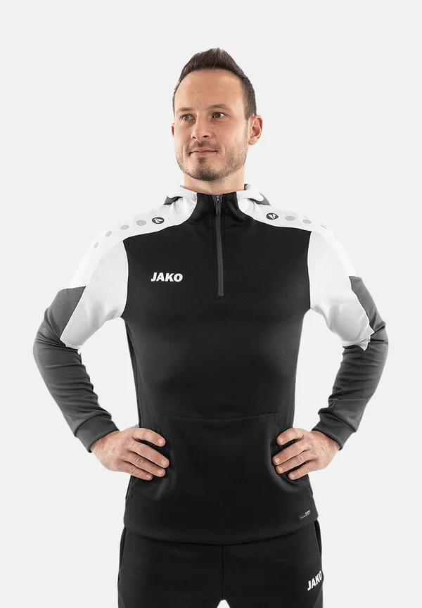 INDOOR - DYNAMIC - Hoodie - schwarzweissgrau