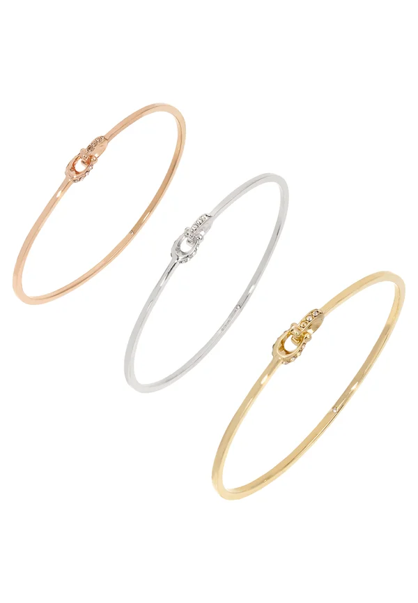 INTERLOCKING SIGNATURE C STONE SET - Bracelet - gold coloured and silver coloured