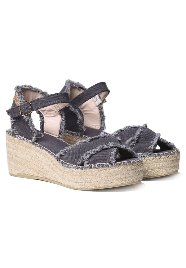 IRINA - Wedge sandals - negre