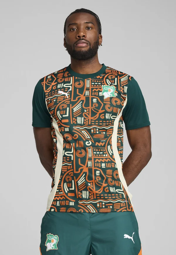 IVORY COAST FIF PREMATCH JERSEY - Football shirt - dark myrtle rickie orange