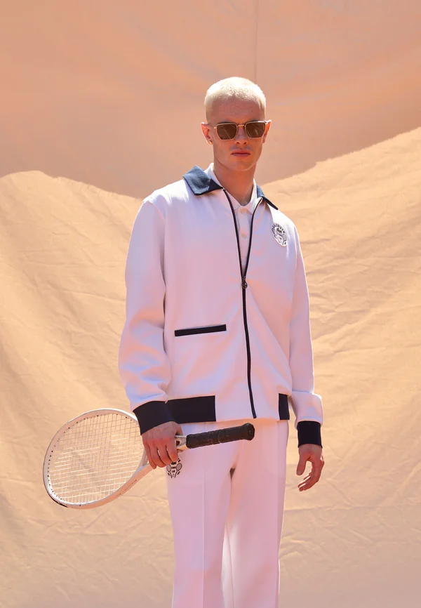 JACKET HERITAGE - Training jacket - white/navy blue