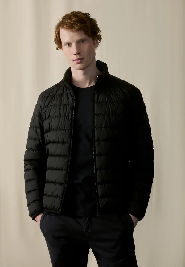 JACKET REGULAR FIT REPREVE STAND UP COLLAR 2WAY VISLON - Light jacket - black