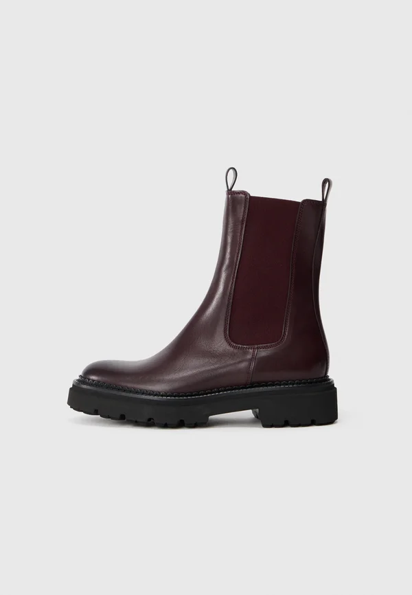 JACY - Platform ankle boots - mulberry/schwarz