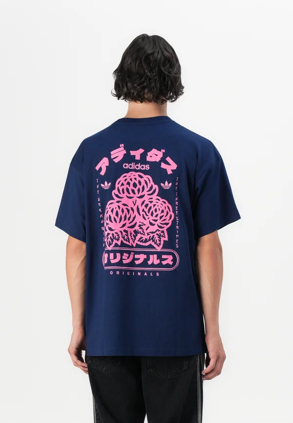 JAPAN FLORALS UNISEX - Print T-shirt - night indigo