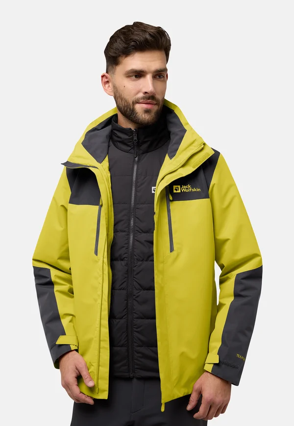 JASPER 3IN1 - Waterproof jacket - chartreuse