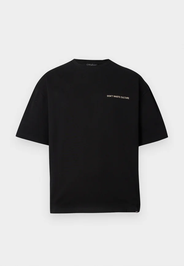 JAVARI UNISEX - Print T-shirt - black