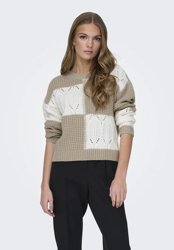 JDYJUSTY LS MIX STRUCTURE - Jumper - cement