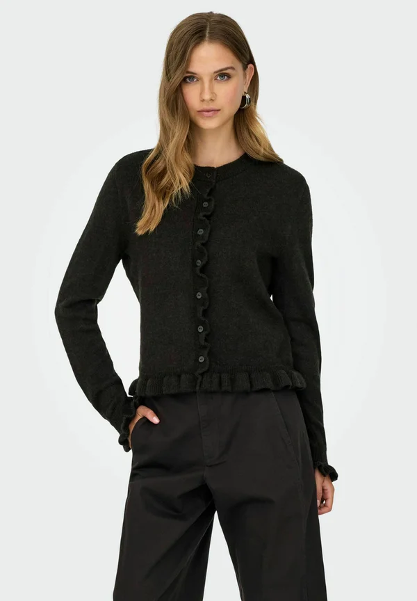 JDYLETTY ON FRILL - Cardigan - chocolate torte
