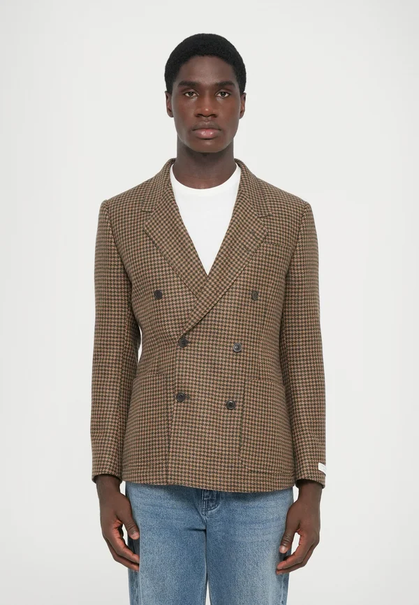 JEEN - Blazer jacket - brown/olive